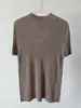 Top de outono feminino de malha com gola semi-alta, manga curta, 100% lã, 18 pontos, 60 contagens, sem costura, marca YangziShimadzu, alemão