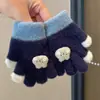Guantes Infantiles de Medio Dedo para Niños y Niñas de Primaria, Guantes de Punto Cálidos y a Prueba de Frío, Nuevo Modelo 2025, Guantes Cortavientos y a Prueba de Frío