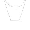 Nuevo collar de acero inoxidable con temperamento europeo y americano de eManco para damas, colgante de acero de titanio, collar doble apilado, venta al por mayor