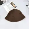 Atacado 25 Anos Início do Outono Novo Chapéu de Pescador de Pelúcia Versão Coreana Versátil Moda Chapéu Quente de Pelúcia Chapéu Balde Emagrecedor