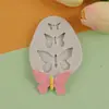 Molde Flip para Bolo Borboleta 3 Tamanhos Atacado Molde de Silicone para Chocolate Molde de Arte em Açúcar Molde de Relevo Molde de Argila