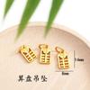 Esmalte Oro Arena Duradero Pequeños Accesorios Candado Ruyi Colgante Ábaco Pulsera DIY Pulsera Accesorios de Ropa