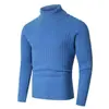 2026 Nuevo Suéter de Punto de Cuello Alto Ajustado para Hombre Otoño/Invierno Transfronterizo Ropa de Punto Talla Grande Camisa Básica Casual para Hombre