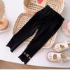 Leggings de primavera y otoño para mujer y niño, estilo occidental, con personalidad infantil, estilo coreano moderno, con dibujos animados bordados, pantalones de moda para Internet.