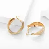 Pendientes Trenzados Nuevos y Elegantes Transfronterizos, Pendientes Dorados en Forma de C, de Moda y Versátiles, Pendientes, Pendientes Transfronterizos, Venta Directa de Fábrica