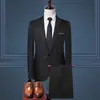 Otoño Nuevo Moda Masculina Casual de Negocios Traje Británico Traje Traje de Negocios para Hombre Traje para Hombre Conjunto de Dos Piezas