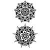 Tatuajes Temporales de Flores Mandala Tótem Herbal para Hombres y Mujeres Impermeables Duraderos Tatuaje Artificial No Reflectante Jugo Semipermanente