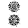 Tatuagens Adesivas de Ervas Totem Flor de Mandala para Homens e Mulheres Impermeáveis Duradouras Tatuagem Artificial Não Refletiva Suco Semi-Permanente