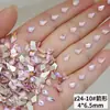 Nueva mini joyería para uñas en polvo coñac al por mayor estrella ojo de caballo amor tamaño pequeño forma plana diamante decoración de uñas