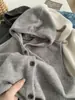 Chaleco de punto con capucha informal chic de estilo coreano para mujer, 26 prendas de punto versátiles de moda para otoño-invierno, cárdigan, chaqueta