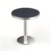 Conjunto de Mesa e Cadeiras de Jantar para Café Estilo Luxo Leve, Mesa de Jantar Comercial em Ardósia para Lojas de Chá com Leite e Sobremesas, Mesas e Cadeiras de Restaurante com Suporte de Carga e Resistência à Pressão