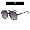 Gafas de Sol Doble Barra Forma de Sapo 2025 Nuevas Gafas de Sol Retro Celebridad de Internet Ins Europeas y Americanas Gafas de Sol para Conducir para Hombre y Mujer