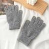 Luvas de Lã 100% para Mulheres Outono e Inverno, Estilo Novo 2025 Espessas, Para Ciclismo e Dirigir, Antiderrapantes, Quentes, Luvas com Dedos Separados