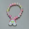 Pulseira Infantil Acrílico Decoração de Desenho Animado Joia Fofa Pulseira de Contas DIY Caixa de Presente Presente Atacado