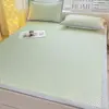 Verano Hielo Seda Fresco Frijol Fresco Esterilla Fresca Juego de Tres Piezas Plegable Colchón Tatami Colcha Acolchada Sábana de Cama Colchón de Cama Individual