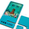 Venta al por mayor de fábrica souvenirs escénicos atracciones turísticas de Hangzhou regalos especiales talla en madera de colores soporte para teléfono móvil