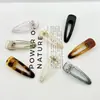 Pinza para el pelo coreana transparente minimalista hueca con forma de gota de agua Pinza para flequillo Pinza lateral Pinza superior Accesorio para el pelo Accesorios para el pelo al por mayor