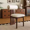 Silla de Comedor Vintage de Madera Maciza para Uso en el Hogar, Silla de Respaldo Moderna, Silla de Maquillaje de Diseñador para Restaurante, Silla Hipopótamo, Silla de Comedor Estilo Mediados de Siglo