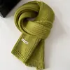 Bufanda de Punto Grueso Suave Estilo Coreano Otoño Invierno para Mujer Color Sólido Engrosada Cálida Estilo Coreano Pareja Estudiante Calentador de Cuello Versátil Venta al por Mayor