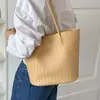 Bolsa de mão com padrão trançado feminina 2026 nova tendência verão retrô para o dia a dia bolsa de ombro única bolsa saco de grande capacidade bolsa tote