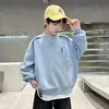 Ropa para niños, sudadera para niños 2206, nuevo estilo de otoño, jersey holgado para niños mayores, top de manga larga, capa base