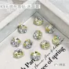 Strass Amarelo Cristal K9 Acabamento Sem Fundo para Decorações de Unhas, Cubo de Açúcar Brilhante Celebridade da Internet Bolas de Strass Ovais para Unhas