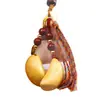Sândalo Verde Esculpido Bolsa Cálice Sagrado Acessório Pingente Artesanal DIY Acessório Realizador de Desejos Corrente para Celular Ornamento