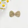 Cinta de cuero con purpurina y lazo para pinzas de pelo infantiles hechas a mano DIY, decoración de ropa para mascotas y muñecas, accesorios semiacabados