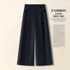 Traje de Corte Estrecho Ajustado Pantalones de Pierna Ancha para Mujer, Nuevo Estilo Verano 2026, Pantalones Casuales de Moda con Efecto de Caída, Pantalones Rectos de Pierna Ajustada