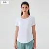 Nuevo Top Deportivo Ligero, Transpirable, de Secado Rápido, Corte Holgado, Versátil, Ajuste Delgado, Ropa de Yoga de Manga Corta para Fitness D25017