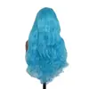 Peluca para Exportación, Elegante y Casual, Tejida a Mano con Raya, Encaje 13*4, Fibra Mate de Alta Temperatura, Peluca de Cabeza Completa, Venta al por Mayor desde el Fabricante