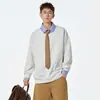 Camisa Polo Falsa de Duas Peças Estilo Japonês para Homens, Marca Tendência Outono, Estilo College, Moletom com Gola Reversível, Camada Base