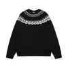 Suéter Base de Punto Trenzado Fair Isle para Hombre, Ropa de Punto Suave y Acogedora de Estilo Relajado para Invierno, Top de Capa Interior Cleanfit