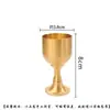 Cálice de Latão Puro, Copo de Cobre para Bebidas Domésticas, Taça de Vinho para Homenagem de Oração, Xícara de Chá para Oferenda, Venda por Atacado de Taças de Vinho