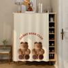 Gabinete de Baño Macchiato de Oso Cortina Sombreadora Gabinete de Almacenamiento Cortina Sombreadora Fea Estante de Almacenamiento de Cocina Cortina Antipolvo