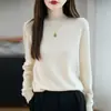 Outono Inverno Andy Veludo Gola Meia-Alta Pronto para Vestir Camada Base Top Suéter Feminino Solto Camada Interna Tricô Comércio Exterior