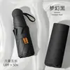 Guarda-chuva de Cápsula para Sol e Chuva Guarda-chuva Dobrável Guarda-sol Guarda-chuva de Uso Duplo para Sol e Chuva Armazenamento Leve Mini Dobrável Cinco Vezes Guarda-chuva Anti-UV para Sol e Chuva