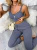 Pijama Casual Transfronteiriça para Mulheres Verão Renda Alça Calças Sexy Garotas Quentes Senhoras Europeias e Americanas Roupa de Casa Conjunto de Duas Peças