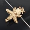 Estilo Coreano Nuevo Celebrante de Internet Accesorios para el Cabello Estilo Marino Clip de Perla Pedrería Concha Horquilla Metal Estrella de Mar Clip para Flequillo