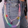 Cadena de Cintura de Flor de Resina de Color Caramelo Transfronteriza Europea y Americana Cadena de Pantalón Hip-hop Callejero Cadena de Pantalón con Colgante de Resina para Chica Adolescente