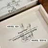 Pendientes de Plata de Ley S925 Suaves Bicolor con Perla Swarovski Pequeños Pinzas de Cereza Estilo Cotidiano Pendientes de Nicho para Mujer