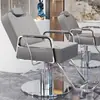 Nuevo Modelo de Silla de Peluquería Reclinable para Corte de Cabello y Afeitado, Asiento Engrosado, Giratoria y de Altura Ajustable, Acero Inoxidable, para Peluquería y Tintes