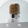 Alimentador automático con video para gatos, dispensador de comida inteligente para mascotas con temporizador para gatos y perros con llamada en vivo en tiempo real