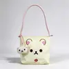 Bolso de mano de oso lindo estilo coreano, moda de dibujos animados, mochila dulce, diseño de alta calidad, portátil para salidas, bolso de hombro casual