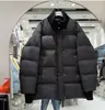 Jaqueta de Penas de Pato Branca de Comprimento Médio, Grossa, Solta, com Gola Alta, Tricô, Design Novo para o Inverno de 2025, para Mulheres