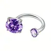 Moda Transfronteriza Gama Alta Circonita Redonda Rosca Interna Doble Cabeza Joyería para Piercings Anillo de Herradura Pendientes Clavo de Gusano Clavo de Hueso de Oreja