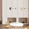 Manija de Armario para Habitación Infantil Manija de Puerta de Gabinete de Dibujos Animados Manija Pequeña de Cajón Estilo Madera Maciza Manija de Armario de Madera Maciza Pac-Man