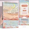 Caderno de Esboço Transfronteiriço A4 Espessado Livro de Desenho para Estudantes de Arte Caderno Especial Folha Solta Álbum de Fotos em Branco
