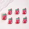 Joias de Resina Diamante Desenho Animado de Natal para Unhas Floco de Neve Fofo Chapéu Papai Noel Acessórios para Unhas DIY