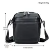 Bolsa Transversal Vertical de Couro de Vaca Camada Superior Couro Genuíno Casual de Ombro Único Bolsa Transversal Masculina Bolsa de Ombro de Couro
